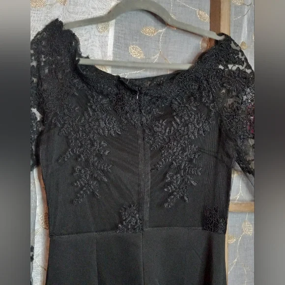 Beautiful Black Special Occasion Jumper w Lace details- medium - Picture 6 of 6